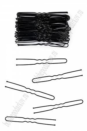 Шпильки для волос 7 см (50 шт) SF-7412, черный