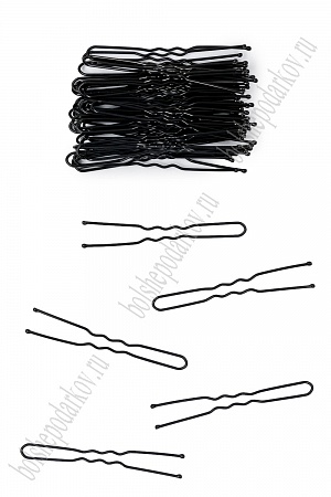 Шпильки для волос 6 см (50 шт) SF-7411, черный