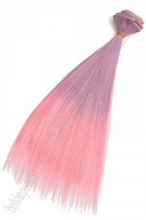 Трессы прямые 30 см*1 м (SF-6083) фиолетовый/розовый